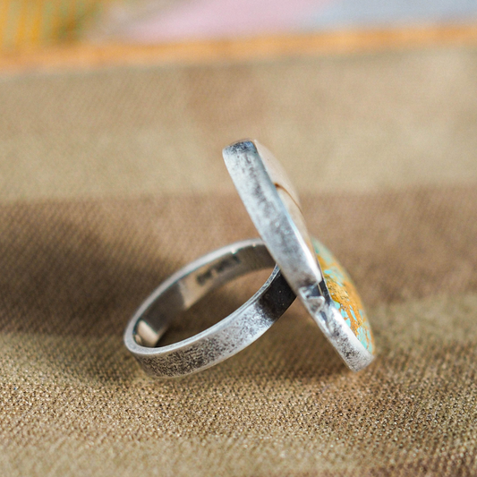jasper + turquoise ring 2 - size 8