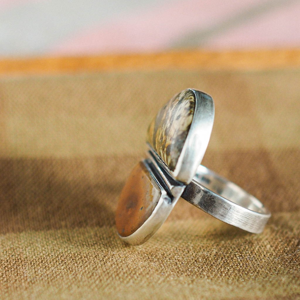 dual jasper ring 2 - size 9