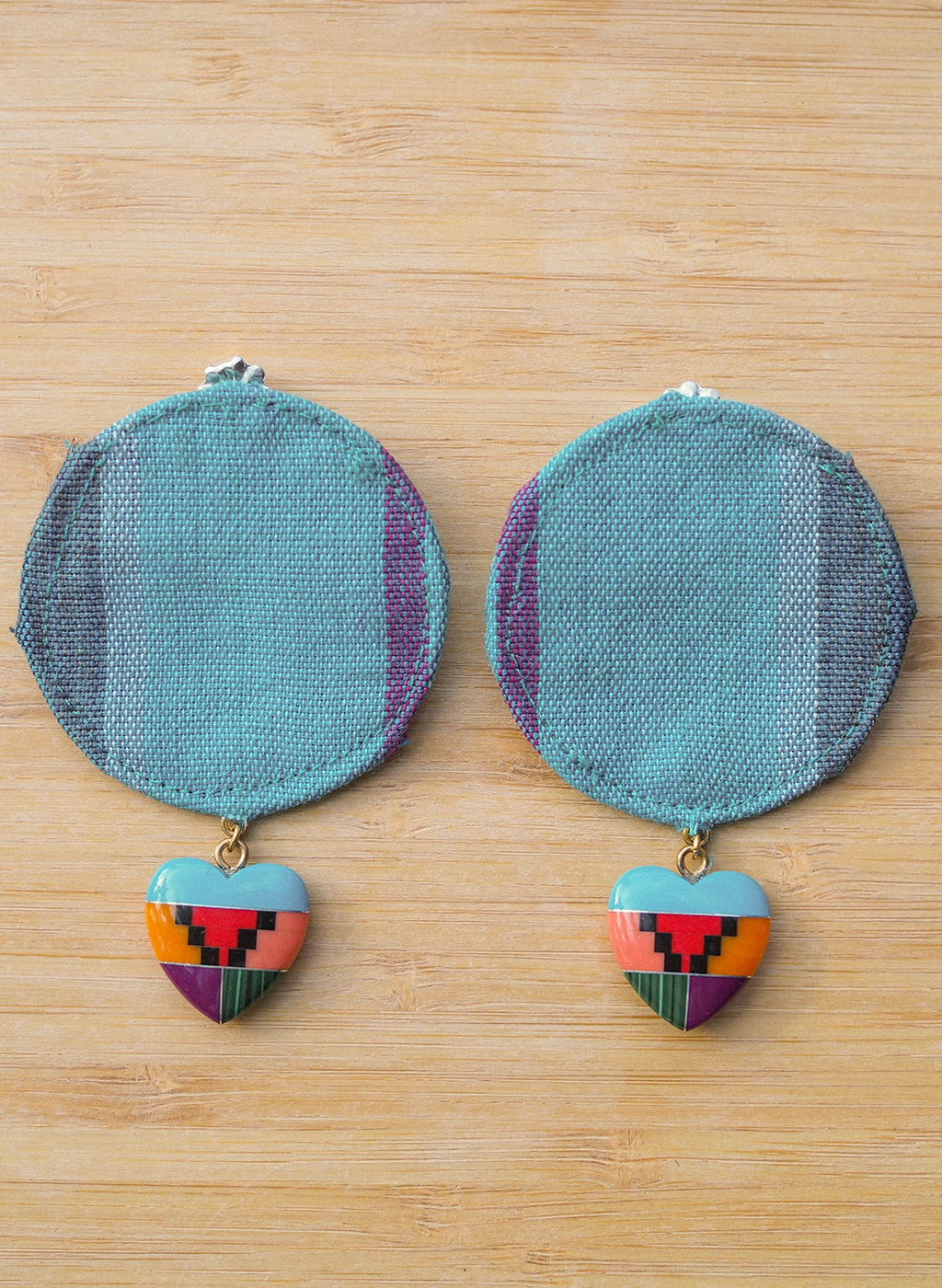 kantarines shield earrings (turquoise)