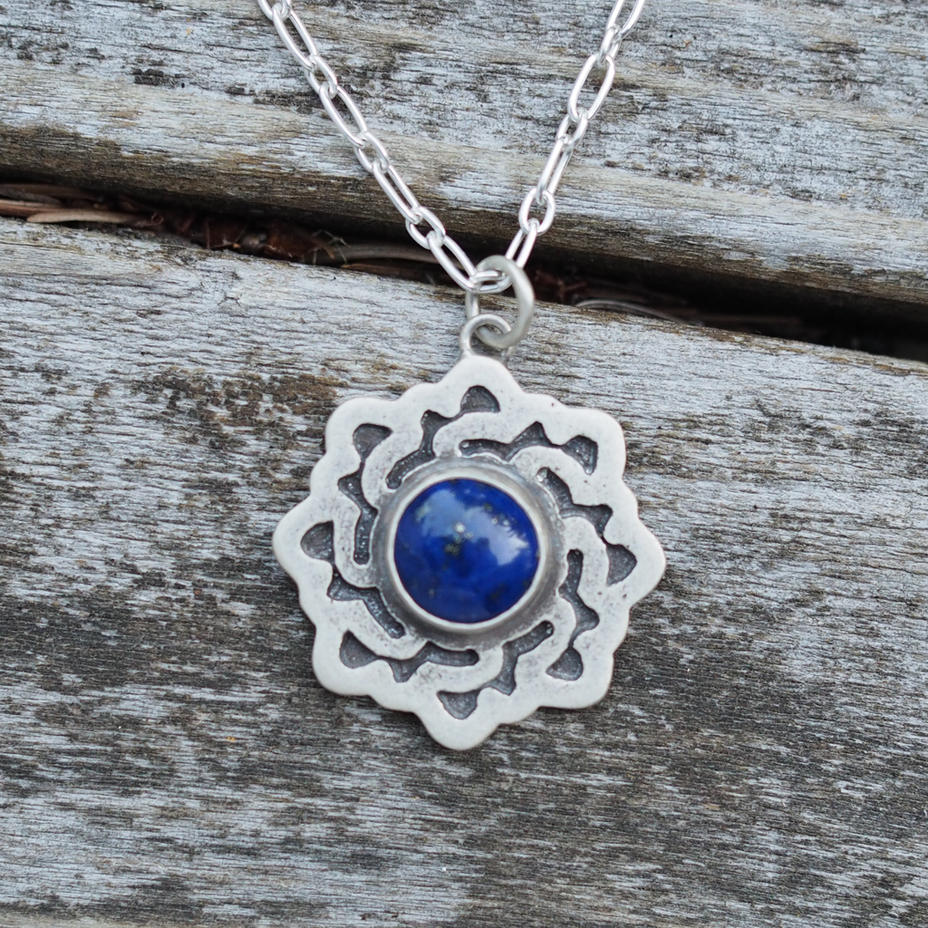 lapis eye necklace