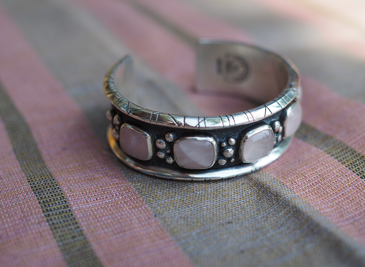 pink punk rock bracelet