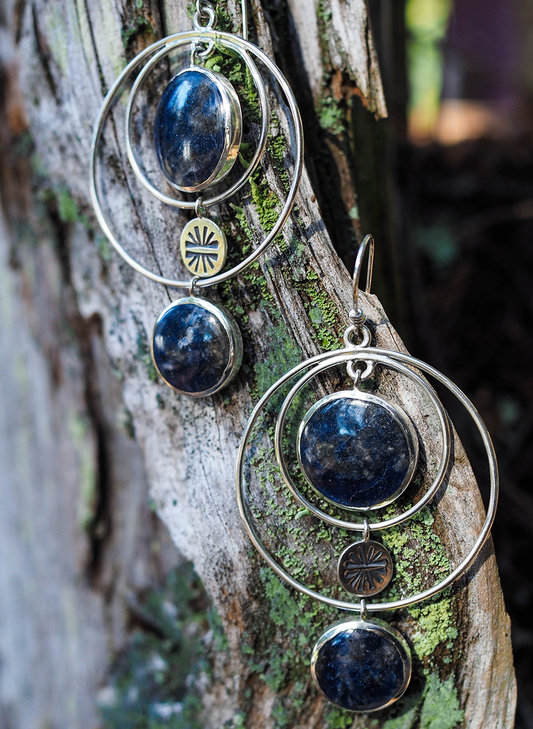 sapphire mobile earrings