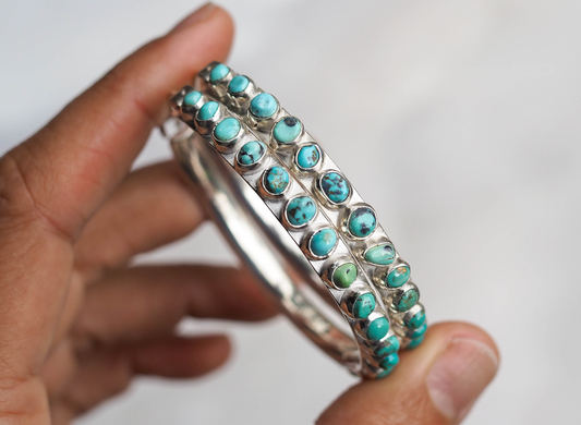 turquoise ombre hoop earrings