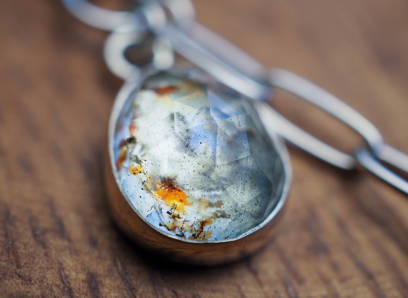 blue river stone necklace