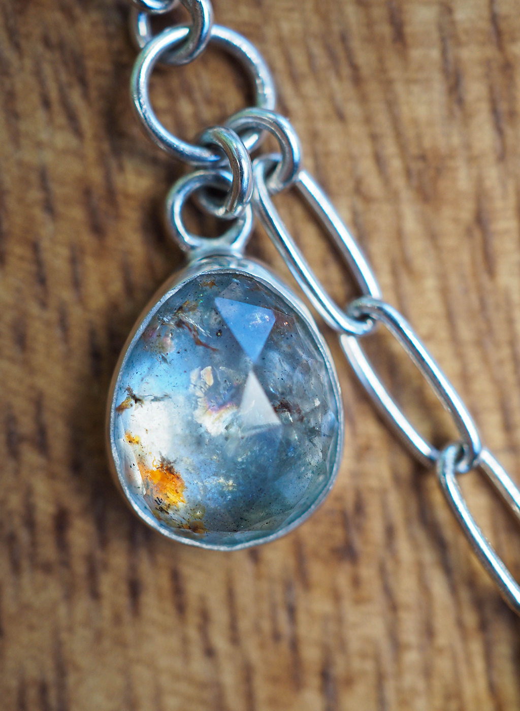 blue river stone necklace