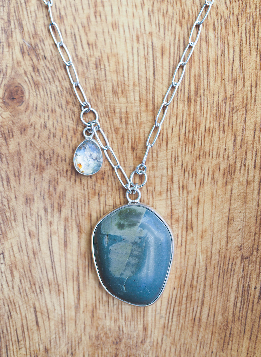 blue river stone necklace