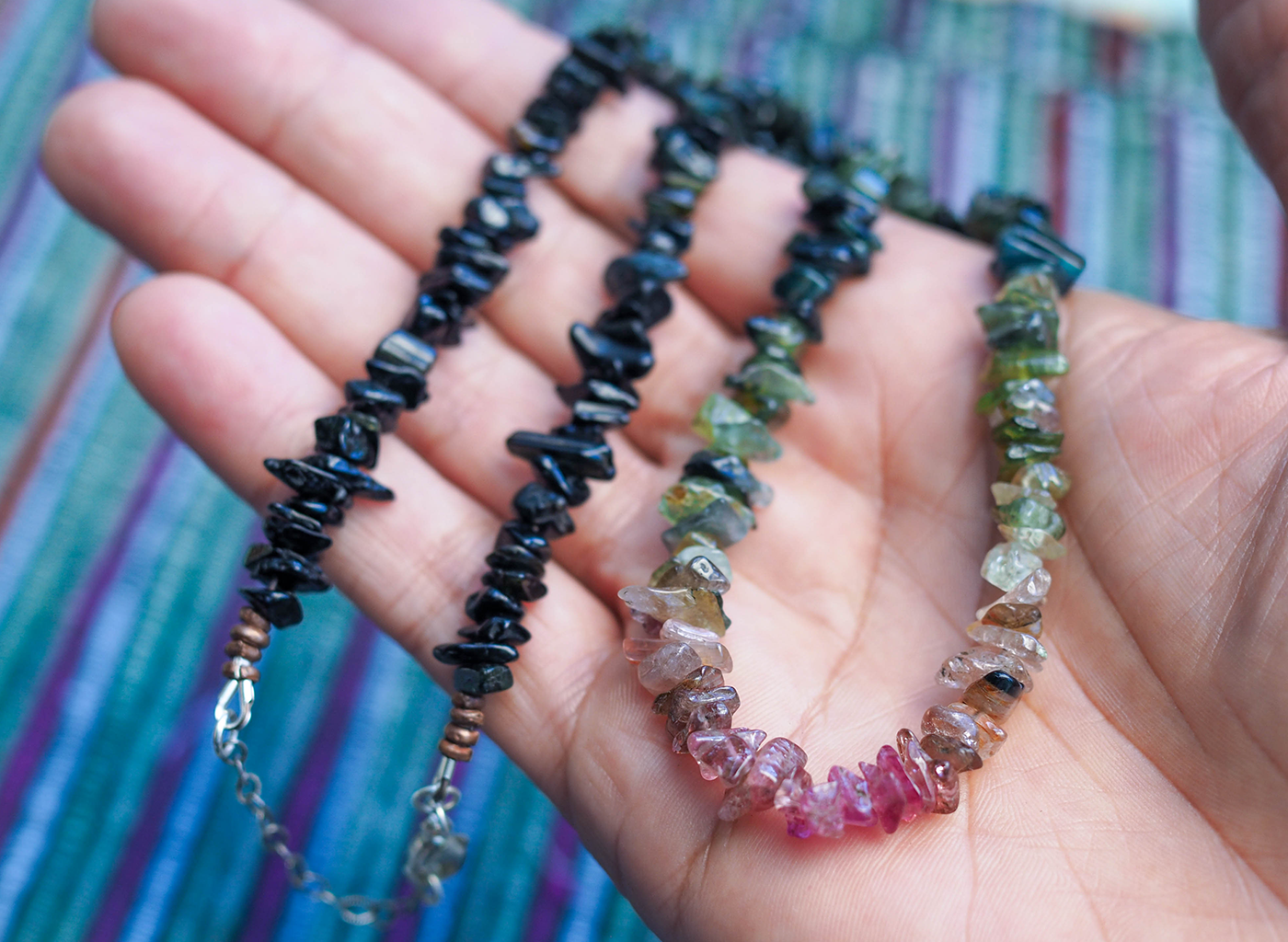 tourmaline ombre necklace