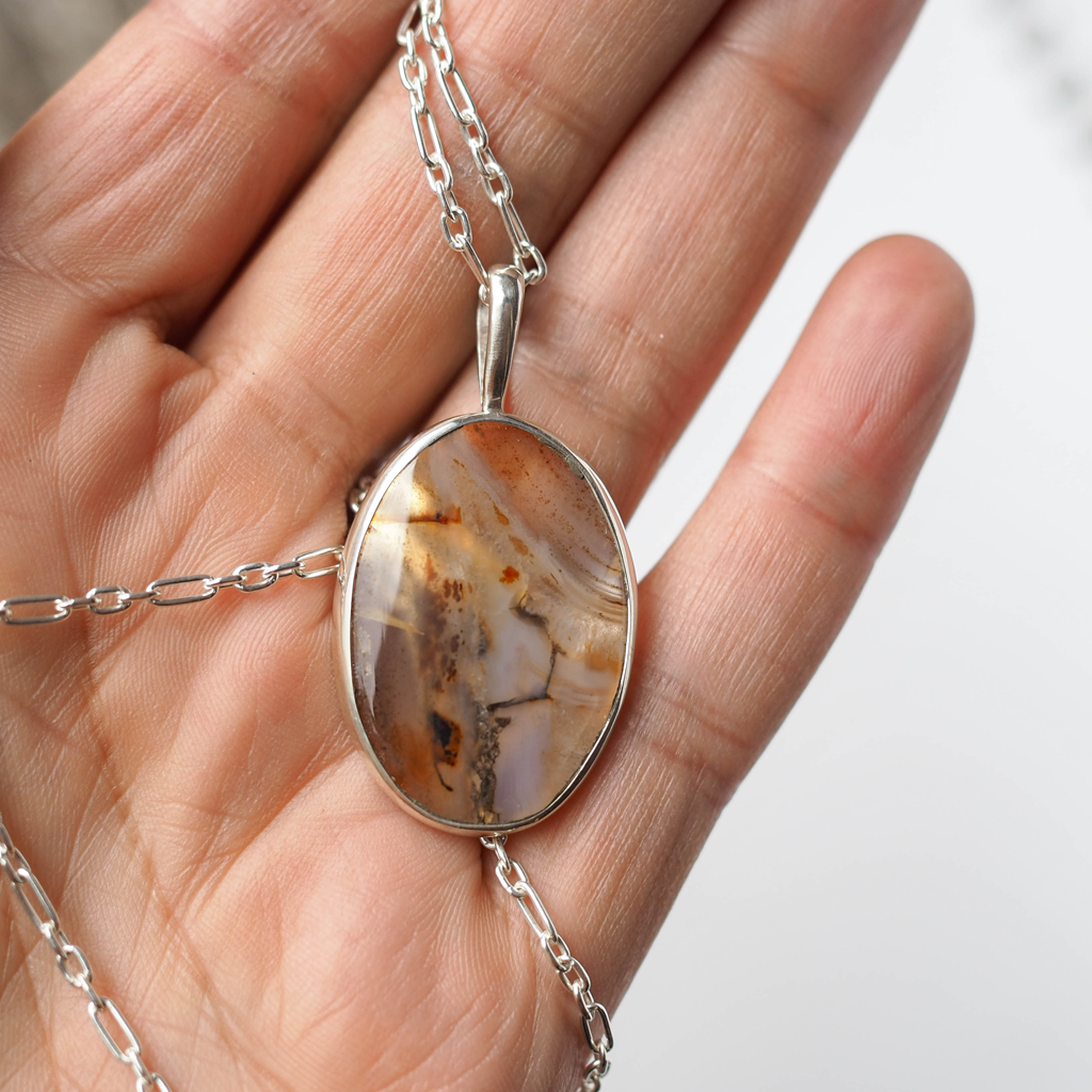 montana agate necklace 1
