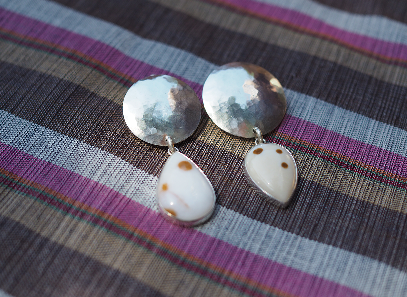 polka dot agate earrings