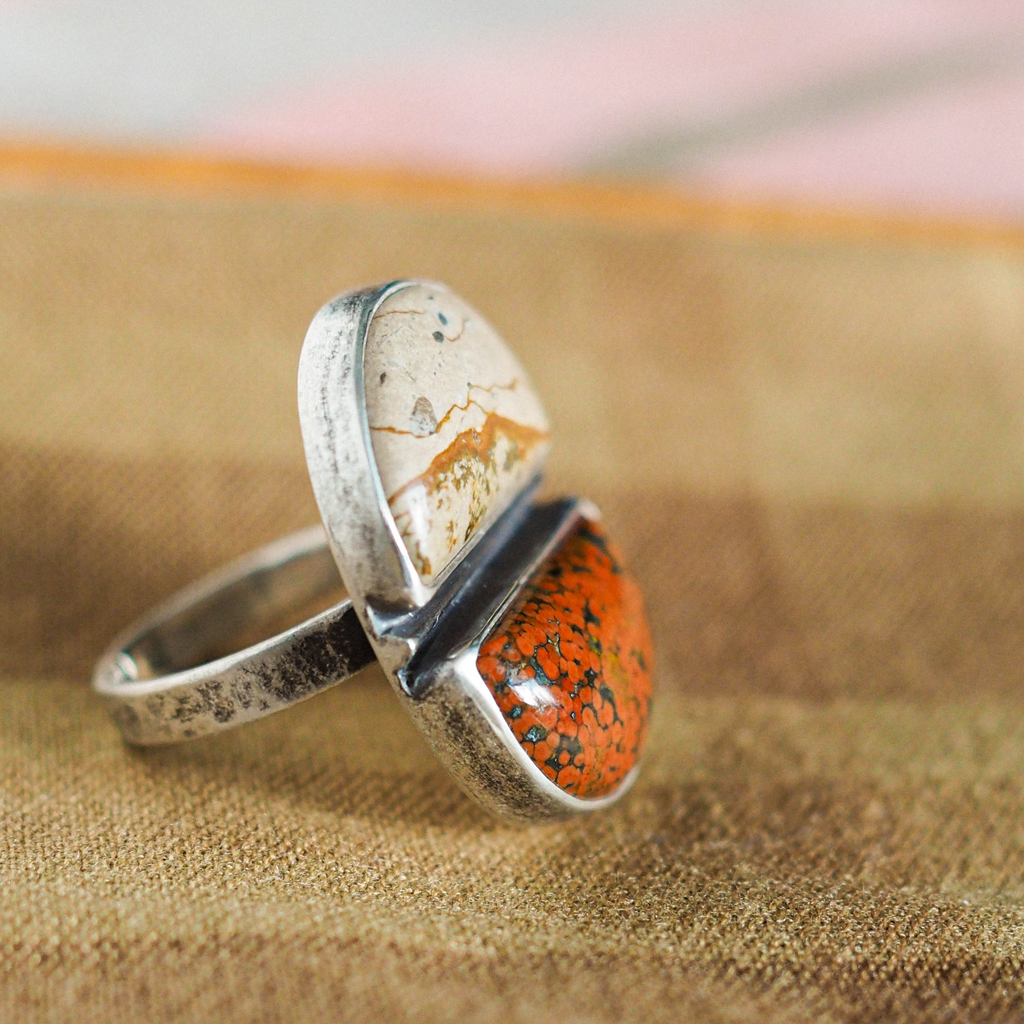 dual jasper ring 1 - size 10.5