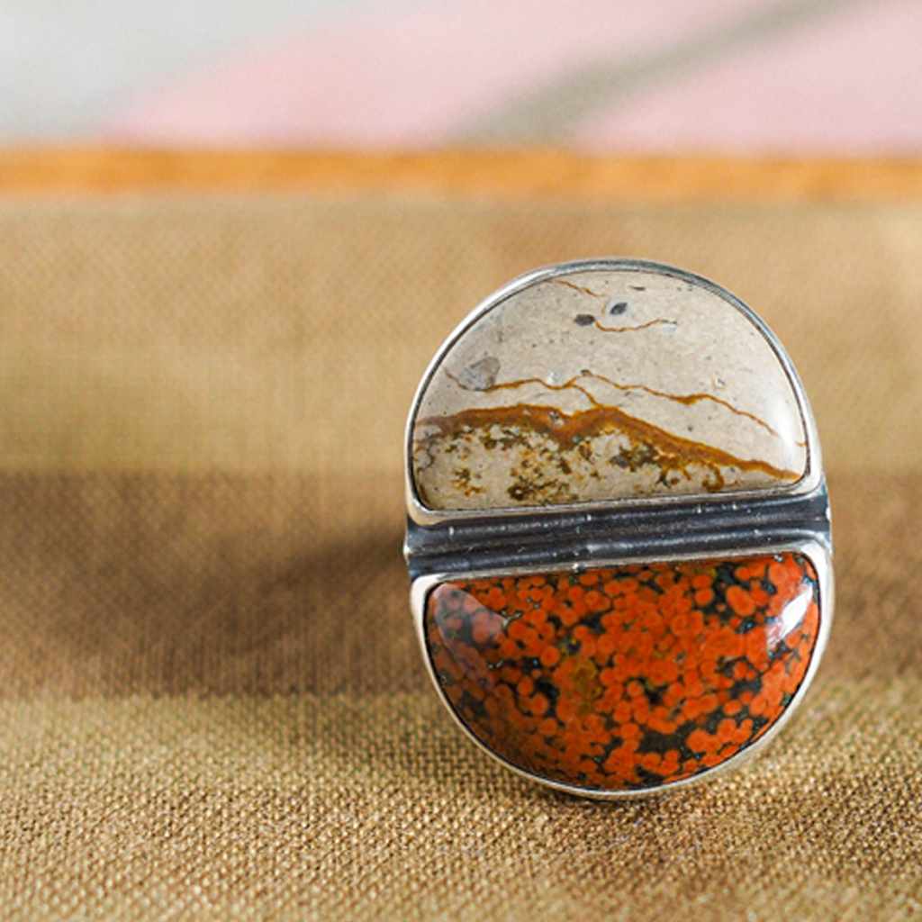 dual jasper ring 1 - size 10.5