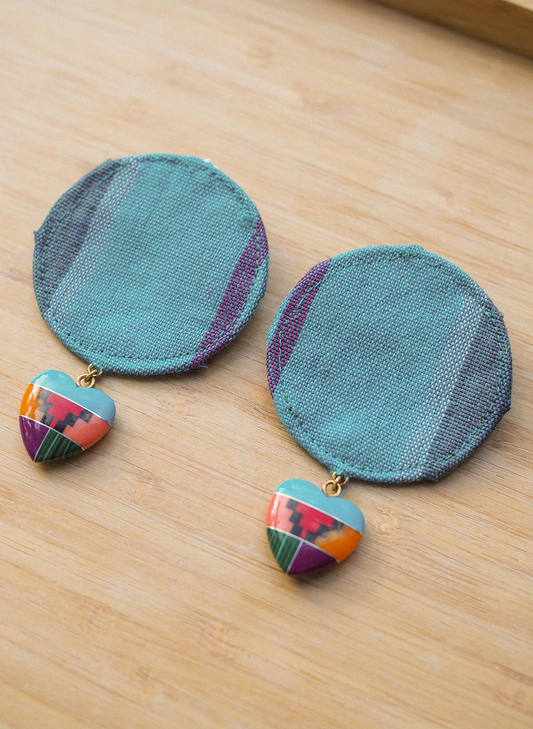 kantarines shield earrings (turquoise)
