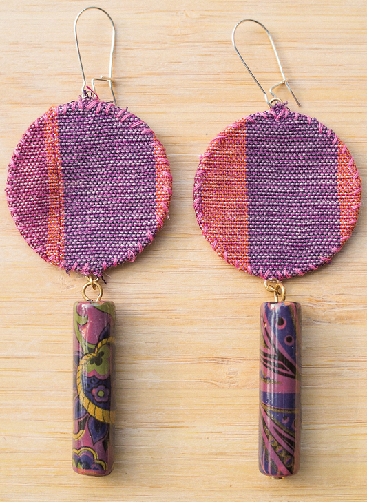 kantarines shield earrings (purple)