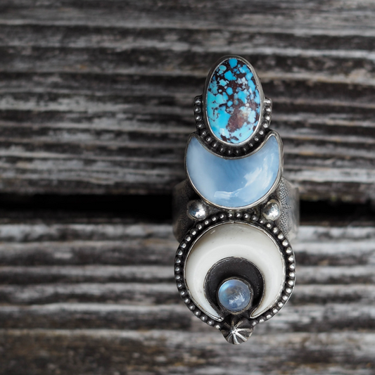moon witch protection ring | size 7.5