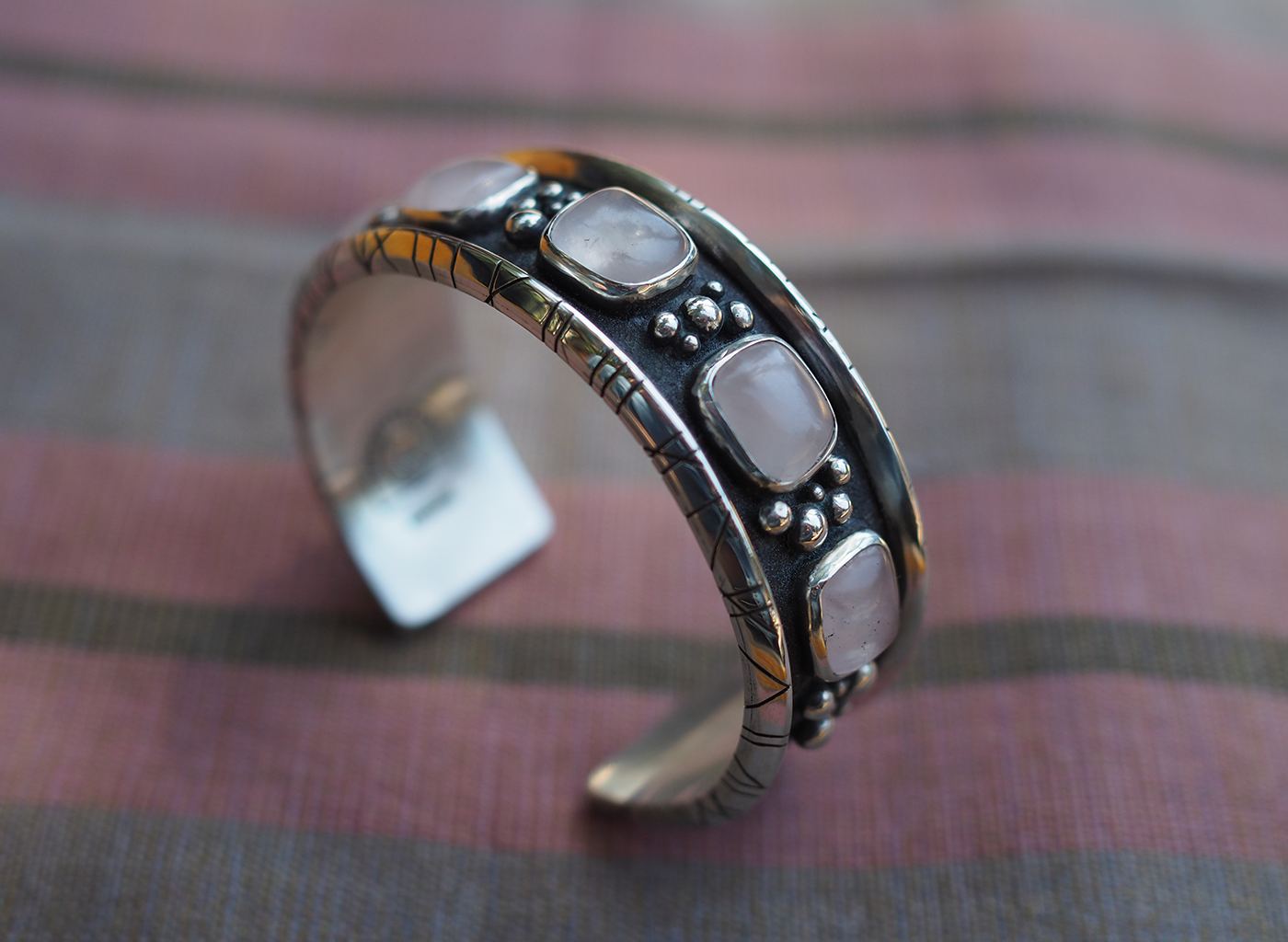 pink punk rock bracelet