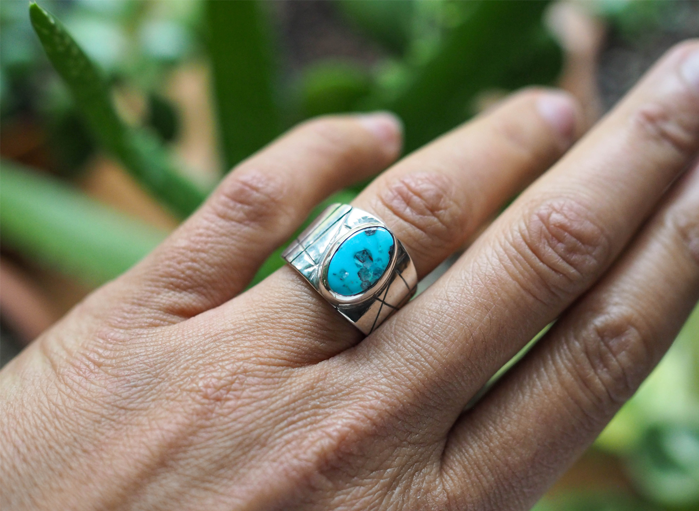 turquoise relic ring 1 - size 6.5