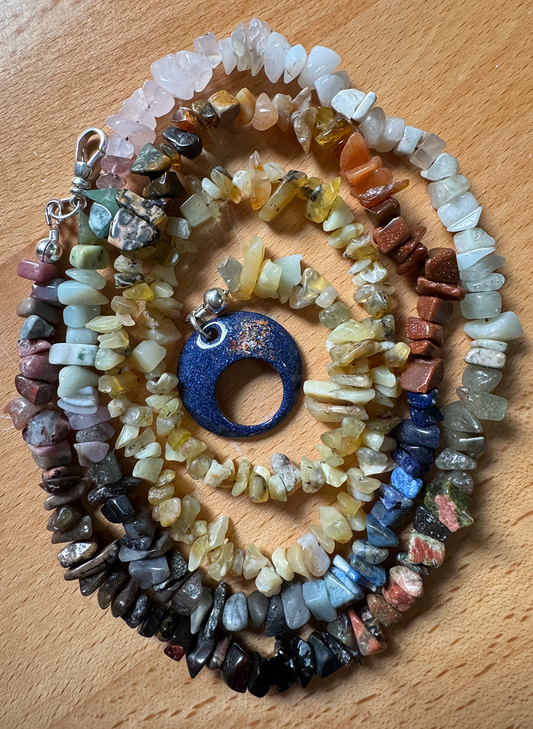 rainbow gemstone wrap necklace/bracelet