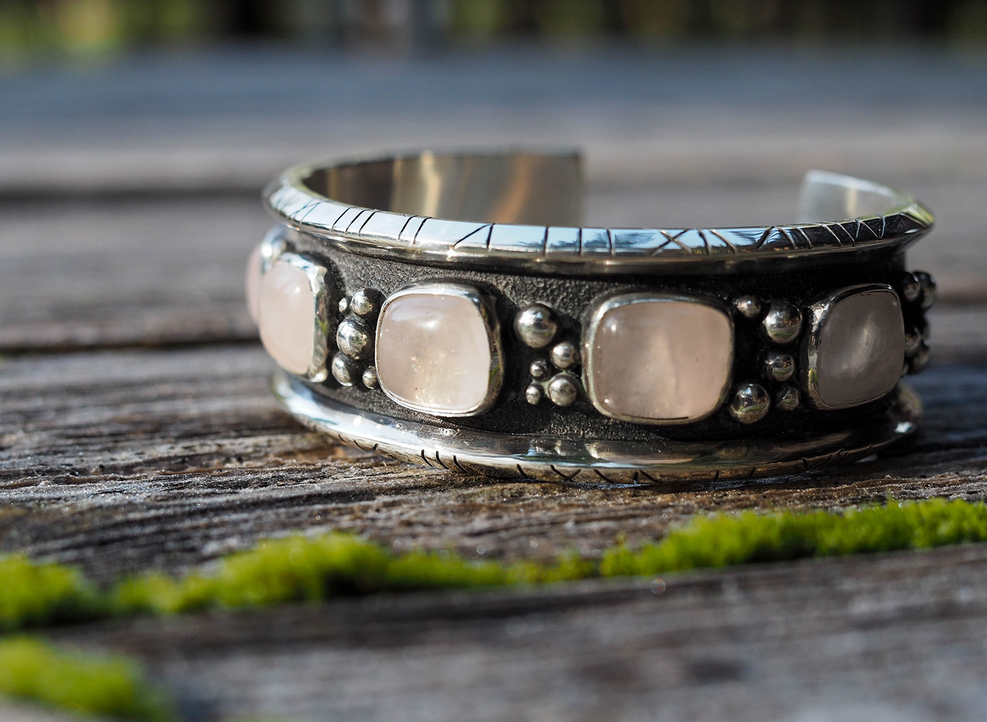 pink punk rock cuff bracelet