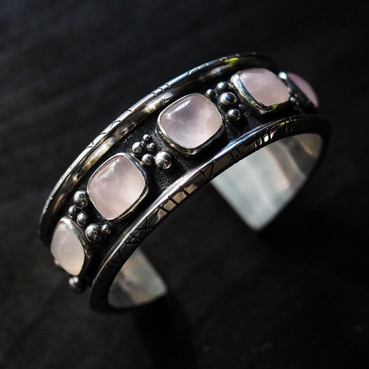pink punk rock cuff bracelet