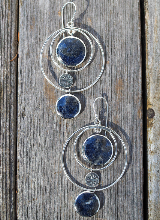 sapphire mobile earrings