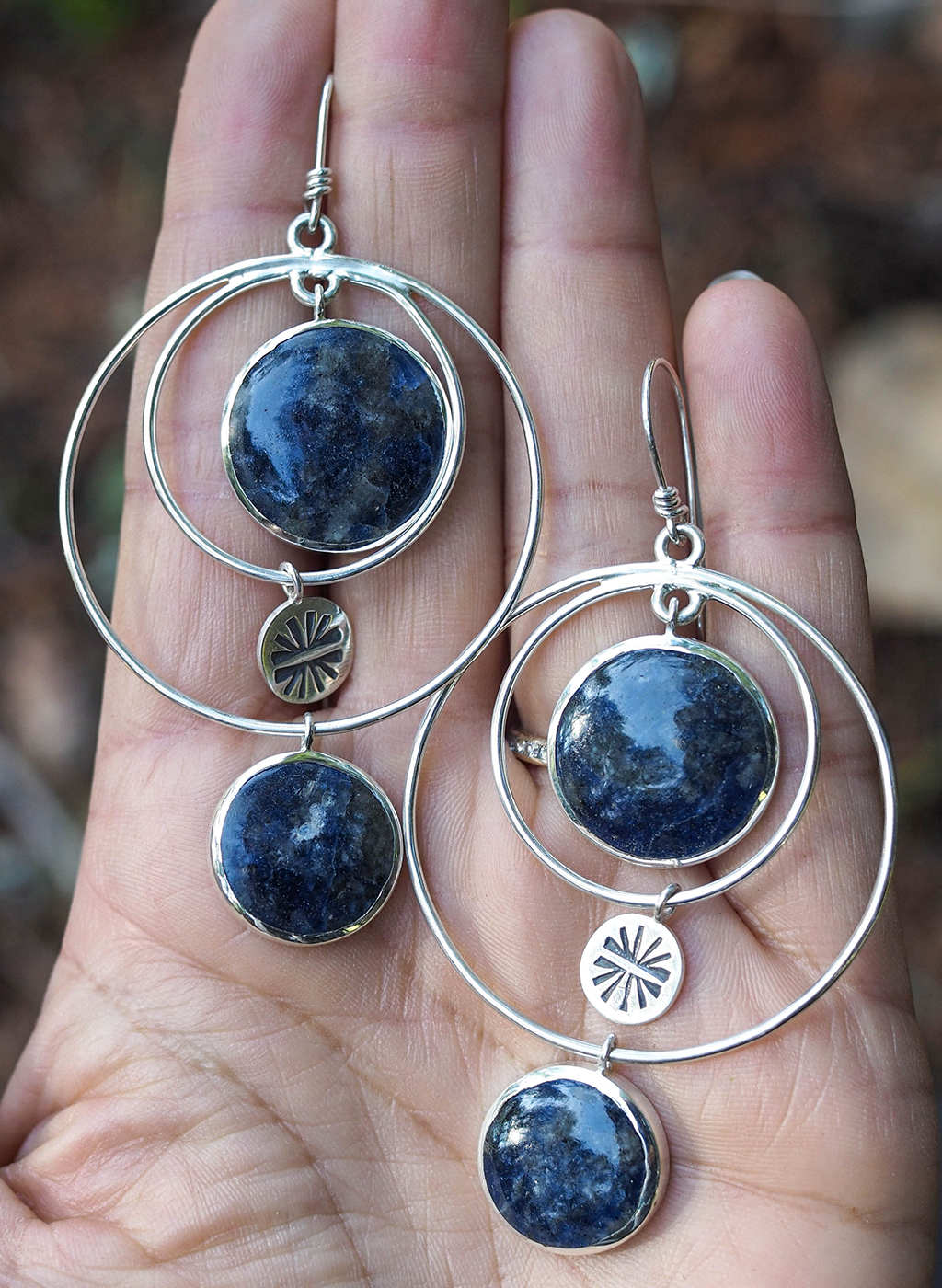 sapphire mobile earrings