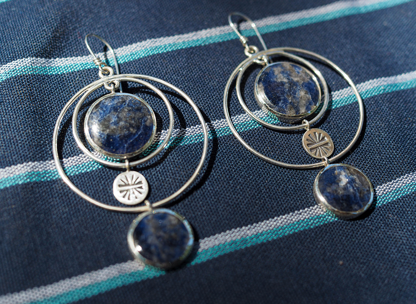 sapphire solar system earrings