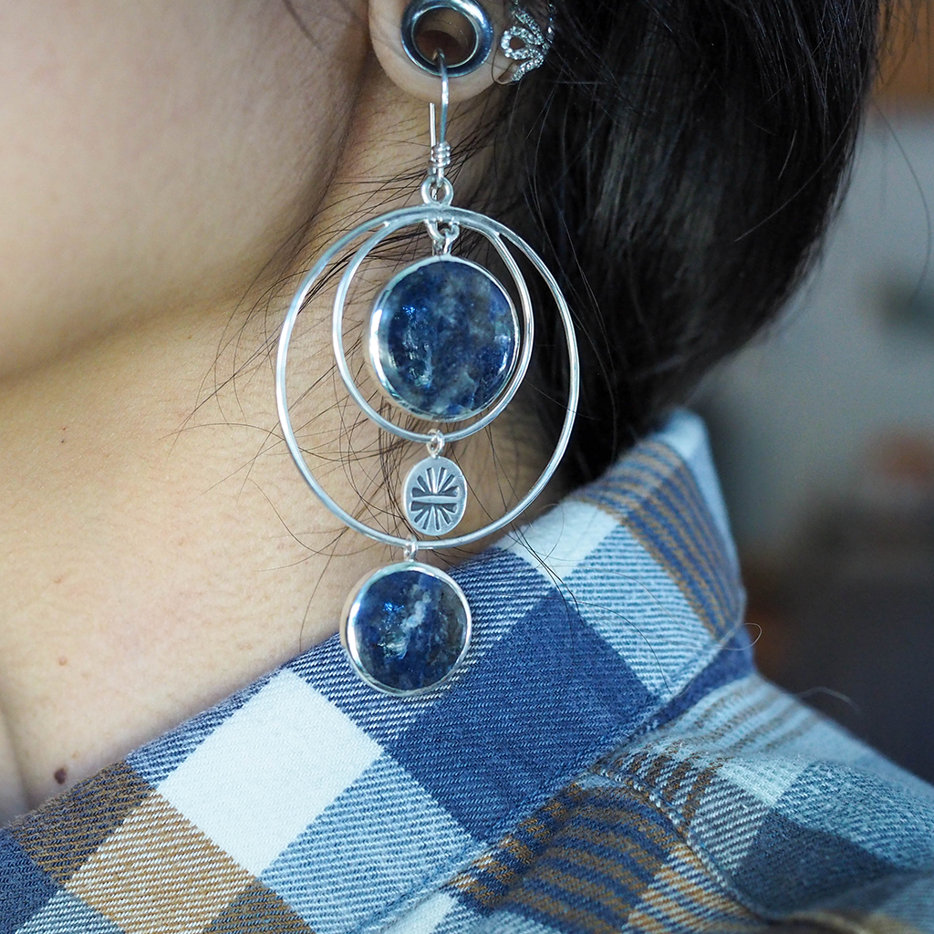 sapphire mobile earrings