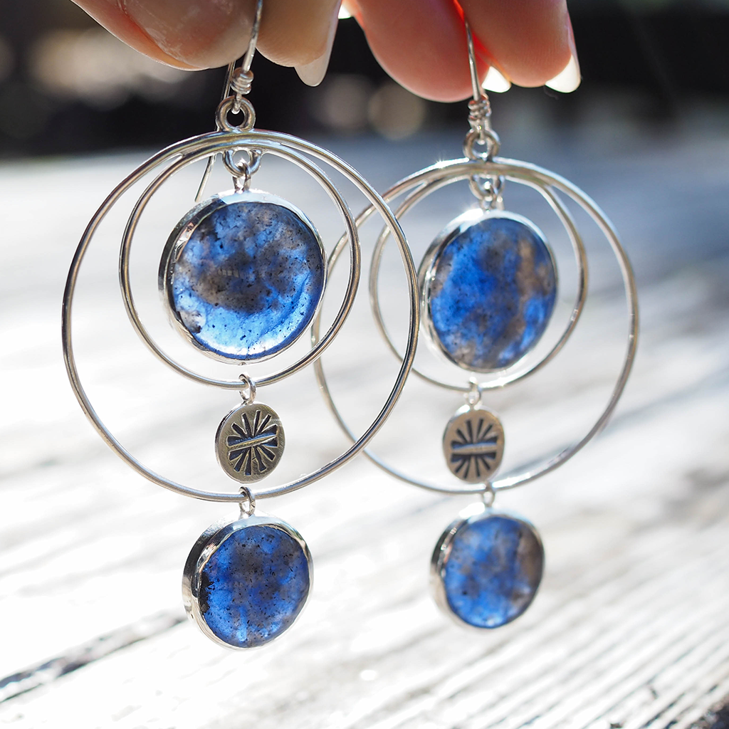 sapphire mobile earrings