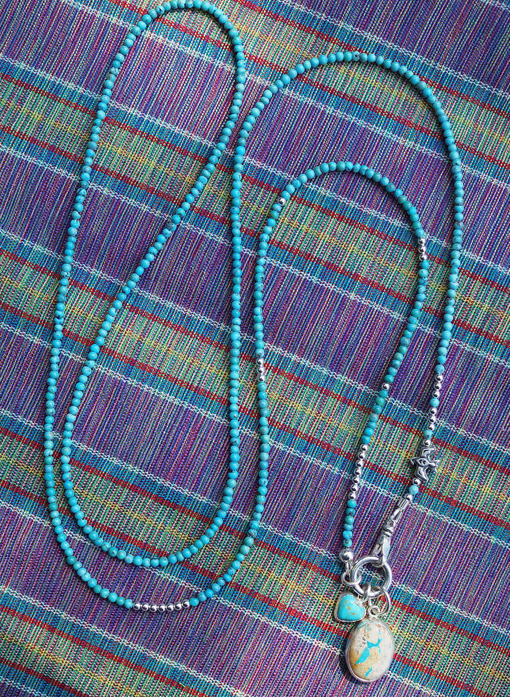 turquoise long wrap necklace