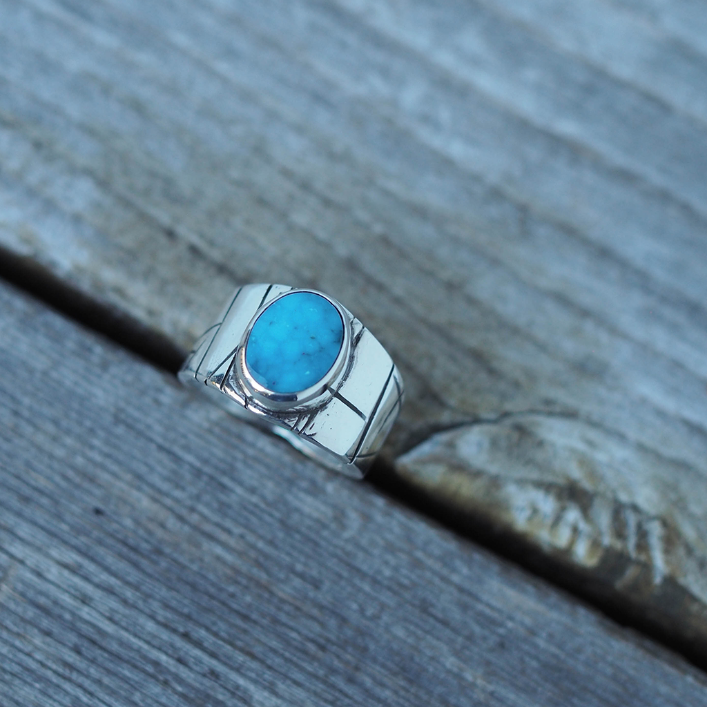 turquoise relic ring 2 - size 7