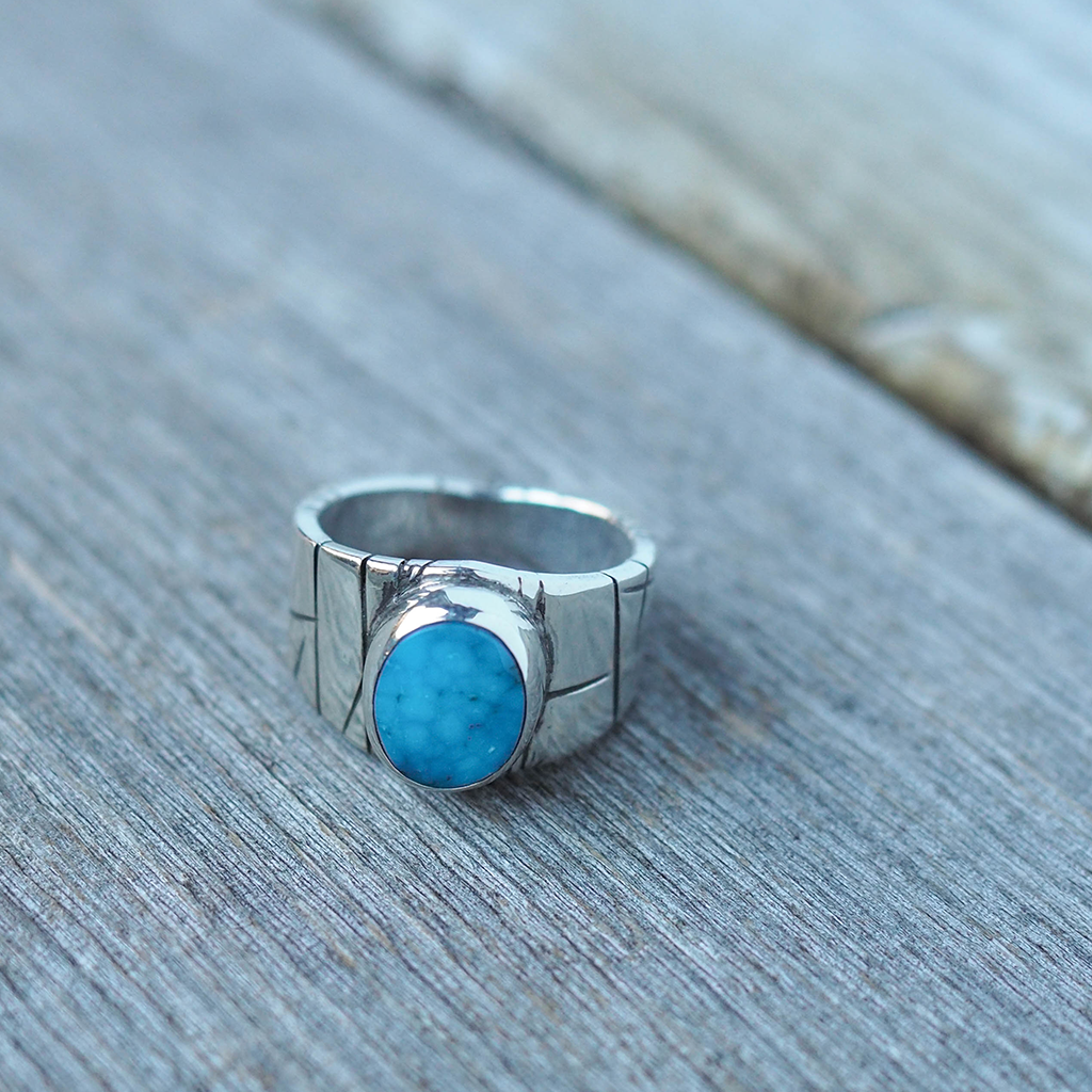 turquoise relic ring 2 - size 7