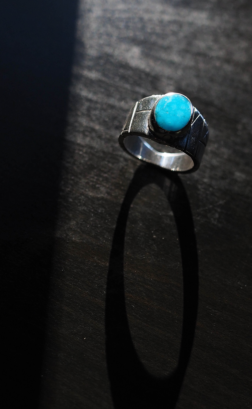 turquoise relic ring 2 - size 7