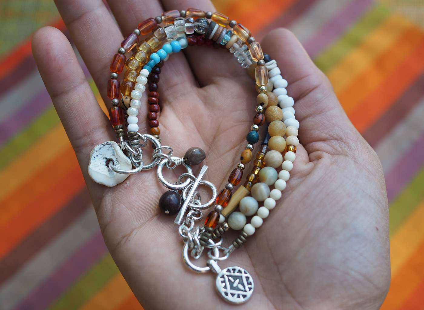 multi-strand earth bracelet